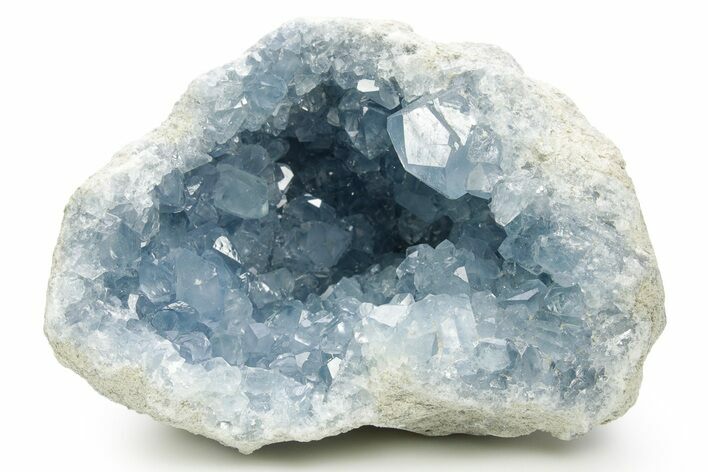 Sparkling Celestine (Celestite) Geode Section - Madagascar #364093